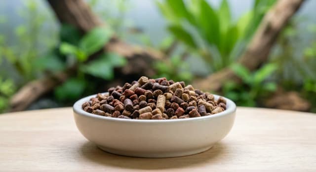 Aquarium food appropriate for feeding Electric Blue Acara